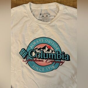Columbia Men's Cream Graphic Tee-Large